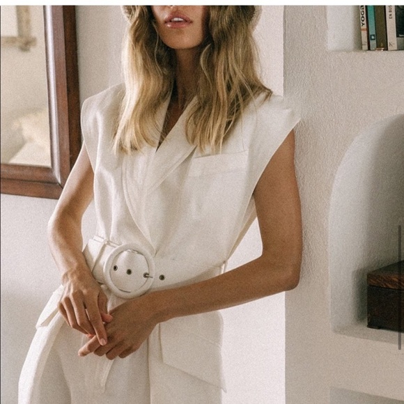 Shona Joy Bonita Fitted Jumpsuit In Ivory New with Tags! - Picture 6 of 13